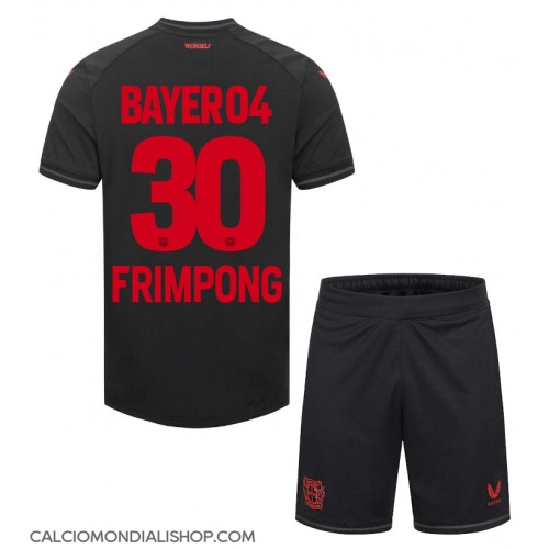 Maglie da calcio Bayer Leverkusen Jeremie Frimpong #30 Prima Maglia Bambino 2023-24 Manica Corta (+ Pantaloni corti)